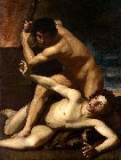 Bartolomeo Manfredi Cain Kills Abel, oil
